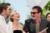 (L-R) Actor Brad Pitt, actress Diane Kruger, director Quentin Tarantino at the photo call of "Inglorious Basterds" at the 62nd Cannes Film Festival in Cannes