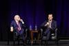 Martin Scorsese and Leonardo DiCaprio talk at 2023 CinemaCon's Legend of Cinema Award lunch