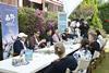 Guests discuss portrayals of wildlife in fi lm at the Screen International garden in Cannes