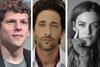 Jesse Eisenberg, Adrien Brody, Riley Keough