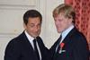 Robert Redford with French president Nicolas Sarkozy