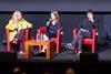 Julianne Moore and Jesse Eisenberg at Rome Film Fest