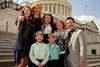 Director Sarah McCarthy (second from left) and the Diaz family on Capitol Hill