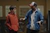 Philip Barantini and Owen Cooper on the set of 'Adolescence'