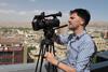 Mark Cousins shooting 'The Story Of Documentary Film'