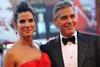 Sandra Bullock and George Clooney at Venice 2013 opening night