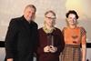 Todd Solondz gets the Indie Star award from festival director Roman Gutek and programme director Urszula Sniegowska