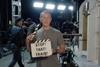Adam Shankman with clapperboard on set of 'Stop! That! Train!'