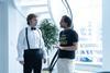 Sebastian Stan as Donald Trump with director Ali Abassi