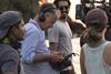 Revolution Films Michael Winterbottom and Dev Patel on the set of The Wedding Guest