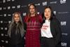 (L-R) Deepa Mehta,'I Am Sirat' co-director and subject Sirat Taneja, and TIFF chief programming officer Anita Lee in 2023