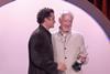 Werner Herzog collects the Donostia Award from Orlando Bloom at the start of the 2026 San Sebastian International Film Festival
