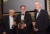Honorary Award recipient Eli Wallach, Irving G. Thalberg Memorial Award recipient Francis Ford Coppola (center) and Honorary Award recipient Kevin Brownlow at the 2010 Governors Awards in Hollywood on November 13.