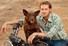 Josh Lucas on the set of Red Dog