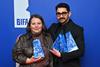 Joanna Scanlan and Aleem Khan at the 2021 Bifas