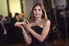 'Happening' director Audrey Diwan with her Venice Golden Lion award