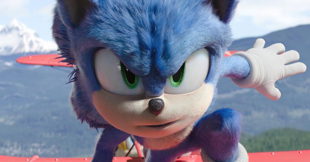 3d render of sonic the hedgehog running towards the viewer