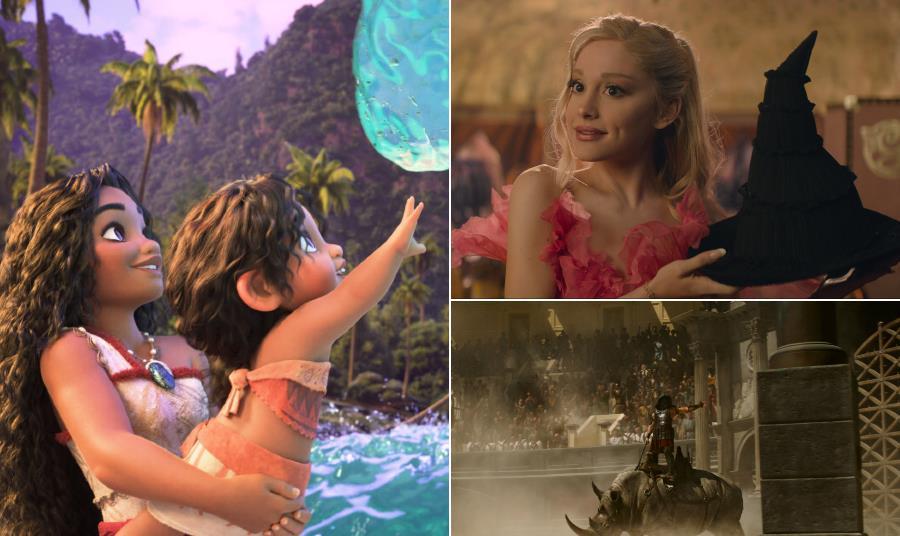 'Moana 2' đạt doanh thu phòng vé toàn cầu khổng lồ 389 triệu USD khi mở màn ở vị trí số một ở tất cả các thị trường; 'Wicked' đạt tổng doanh thu 360 triệu USD