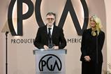 Paul Thomas Anderson and Sara Murphy of 'One Battle After Another' at the 37th Annual Producers Guild Awards