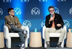 (L-R): James Wan and Jason Blum of Blumhouse-Atomic Monster at Produced By Conference
