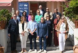 (Back row) Tim Dams, Screen International, moderator; Beverly Cutajar, Malta Film Commission; Maria Ekerhovd, Mer Film; Meghan Beaton, Norwegian Film Commission; Adrian Wootton, British Film Commission; Roeland Oude Nijhuis, Netherlands Film Commission; G
