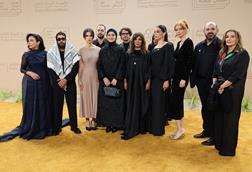 The team from 'The Voice Of Hind Rajab', including director Kaouther Ben Hania (sixth right)