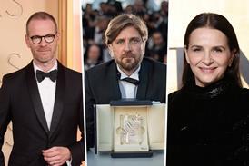 Joachim Trier, Ruben Östlund and Juliette Binoche