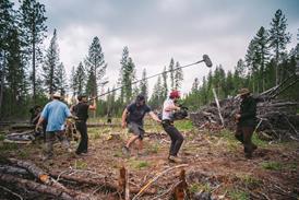 On the set of 'Train Dreams'