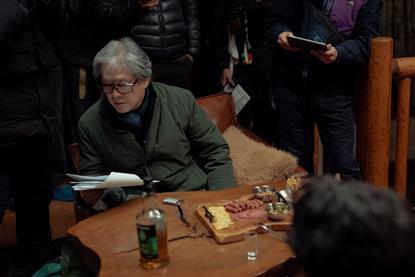 Park Chan-wook on the set of 'No Other Choice'