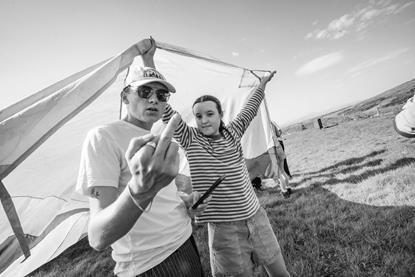 George Jaques and Bella Ramsey on location in Scotland for 'Sunny Dancer'