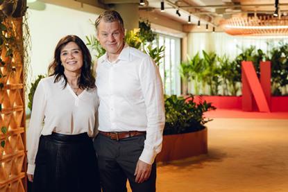Netflix co-CEO Greg Peters with Elisabetta Zenatti, Netflix VP of content in Brazil
