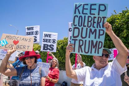 'Late Show' protesters