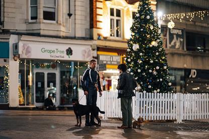 Filming the 'Pillion' Christmas scene in Bromley