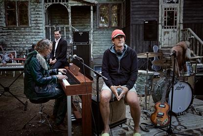 (From left) Mads Mikkelsen, Nikolaj Lie Kaas and director Anders Thomas Jensen