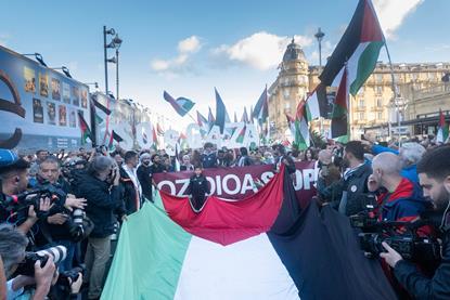 San Sebastian Gaza protest