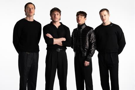 L-R: ‘The Beatles’ stars Harris Dickinson (John Lennon), Paul Mescal (Paul McCartney), Barry Keoghan (Ringo Starr), Joseph Quinn (George Harrison).