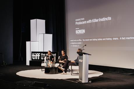 Pam Koffler and Christine Vachon of Killer Films at 2026 TIFF