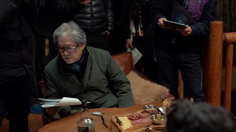 Park Chan-wook on the set of 'No Other Choice'