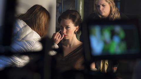 Vanessa Kirby filming 'The Crown'
