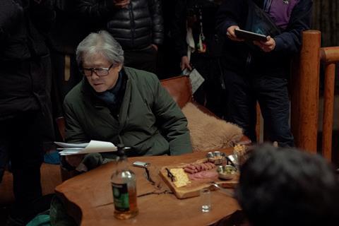 Park Chan-wook on the set of 'No Other Choice'