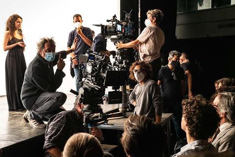 Paolo Sorrentino and Sofia Gershevich with Daria DAntonio on the camera, 'The Hand Of God'