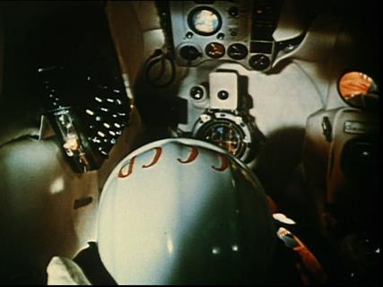 Yuri Gagarin inside Vostok 1.
