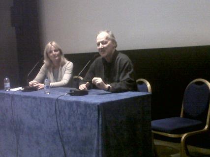 Werner Herzog with Kristina Hollstein of ZDF