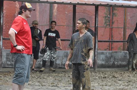 Gareth Evans on set of The Raid 2