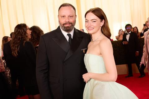 Yorgos Lanthimos and Emma Stone