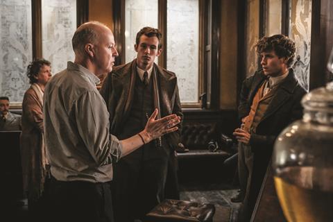 David Yates on set of Fantastic Beasts