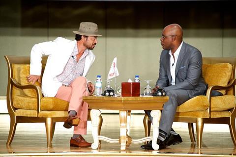 Irrfan Khan with Cameron Bailey