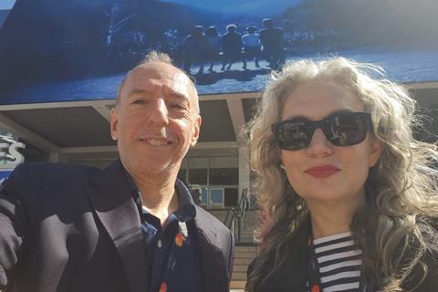 Argentinian academy president Hernan Findling and vice president Sabrina Farji