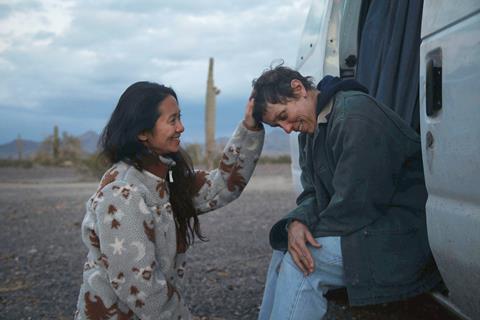 'Nomadland' director Chloe Zhao with Frances McDormand