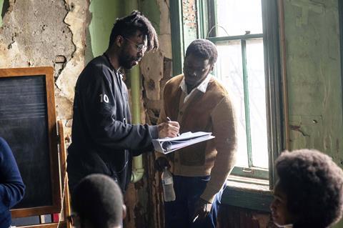 Director SHAKA KING and DANIEL KALUUYA on the set of Warner Bros. Pictures JUDAS AND THE BLACK MESSIAH_Credit Glen Wilson